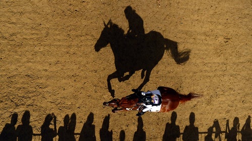 Sandra Auffarth of Germany competes in equestrian individual and team events during the London 2012 Olympic Games.